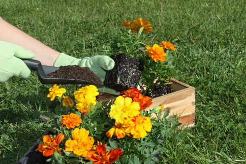 Circular landscaping materials including soil, stone, and compostable waste